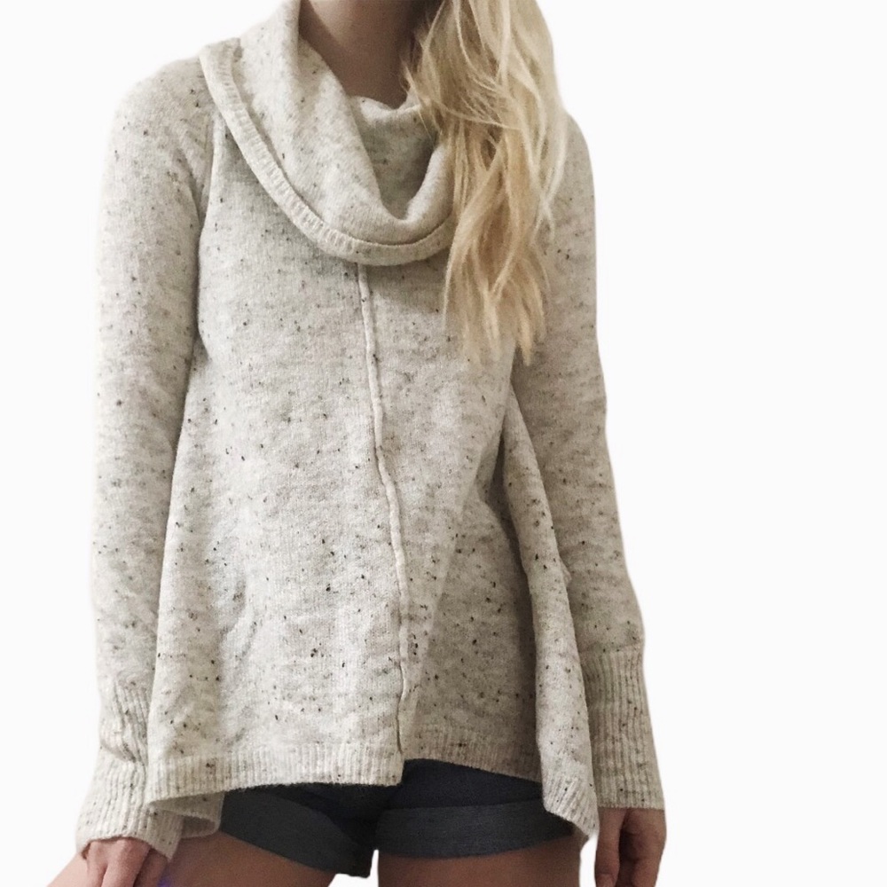NWT Yes Lola speckled cowl neck sweater XS - Picture 1 of 11
